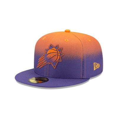 Phoenix Suns Gorra | New Era NBA Back Half 59fifty Fitted Cap Mexico - Morados